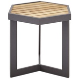 Zebra Technologies Zebra Sixx Beistelltisch 40x35cm Aluminium/Teak Dunkelgrau