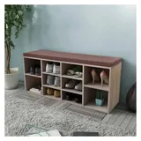 vidaXL Schuhbank 40 x 19 x 30 cm Eichefarbe / braun