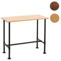 Mendler Bartisch HWC-N21, Thekentisch Bistrotisch, Fu√üablage Industrial Metall Massiv-Holz