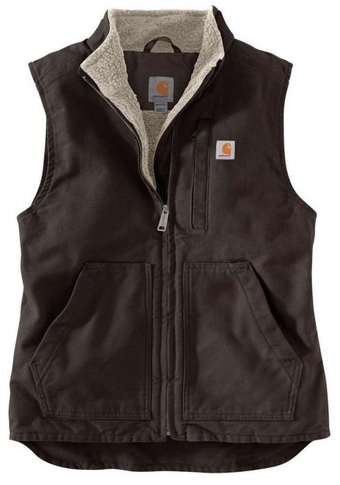 Carhartt Arbeitsweste Carhartt Sherpa Weste dunkelbraun braun L - L