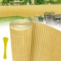 Pvc Sichtschutzmatte für Sichtschutzzaun 180x300cm - mit Standard Kabelbindern, Bambus Windschutz für Garten, Balkon und Terrasse, Interne