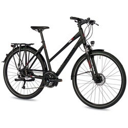 Airtracks Trekkingrad Damen Trekking Fahrrad 28 Zoll Trekkingrad TR.2830L, 24 Gang Alivio RD-M31000 SGS, Kettenschaltung, Schwarz Matt – Rahmenhöhen 48 cm & 52 cm » Modeljahr 2023 « schwarz