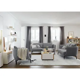Schöner Wohnen Couch Baumwolle 3-Sitzer Grau