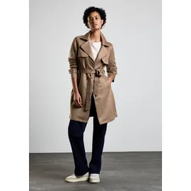 STREET ONE Velours-Look Trenchcoat - 46