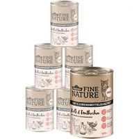 Dehner Fine Nature Nassfutter für Katzen, Kalb / Truthahn,