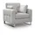 MID.YOU 1,5-Sitzer-Sofa Hera Hellgrau