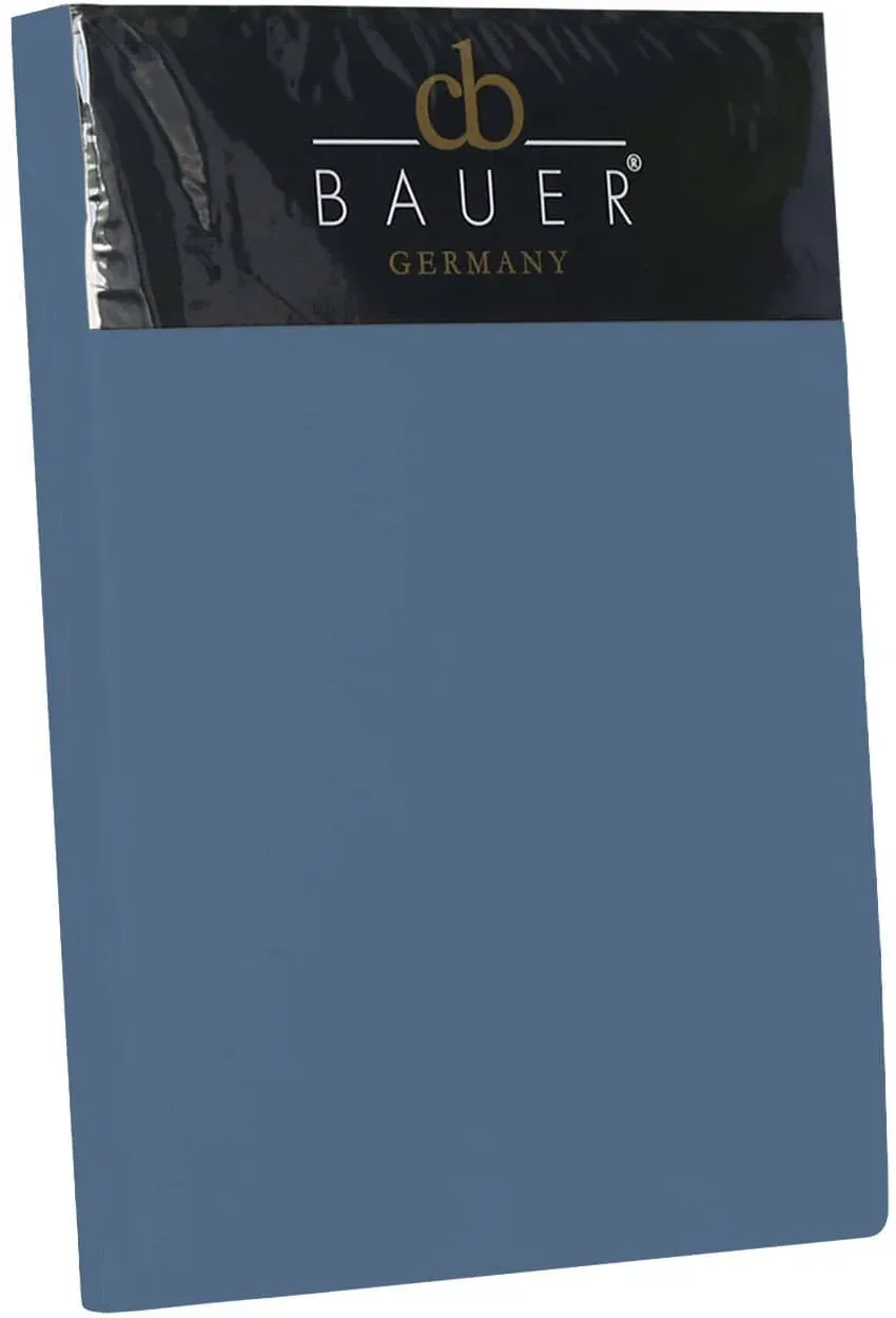 Curt Bauer Mako-Satin Spannbetttuch 160x200 cm | denim - blau