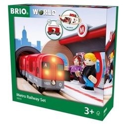 BRIO® Spielzeugeisenbahn-Set Brio World Eisenbahn Set Metro Bahn Set 20 Teile 33513