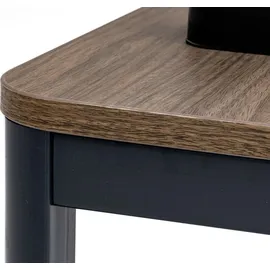 mades Schreibtisch Nova, 200x80x75 cm, Nussbaum, Nachbildung/anthrazit - Grau