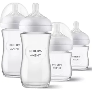 Philips Avent Glas-Flasche 4er Pack Natural Response 120ml