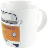 BRISA VW Collection - Volkswagen Große Keramik Kaffee-Tee-Cappuccino-Tasse-Becher-Haferl im T2 Bulli Bus Design (Bus Front/Orange)