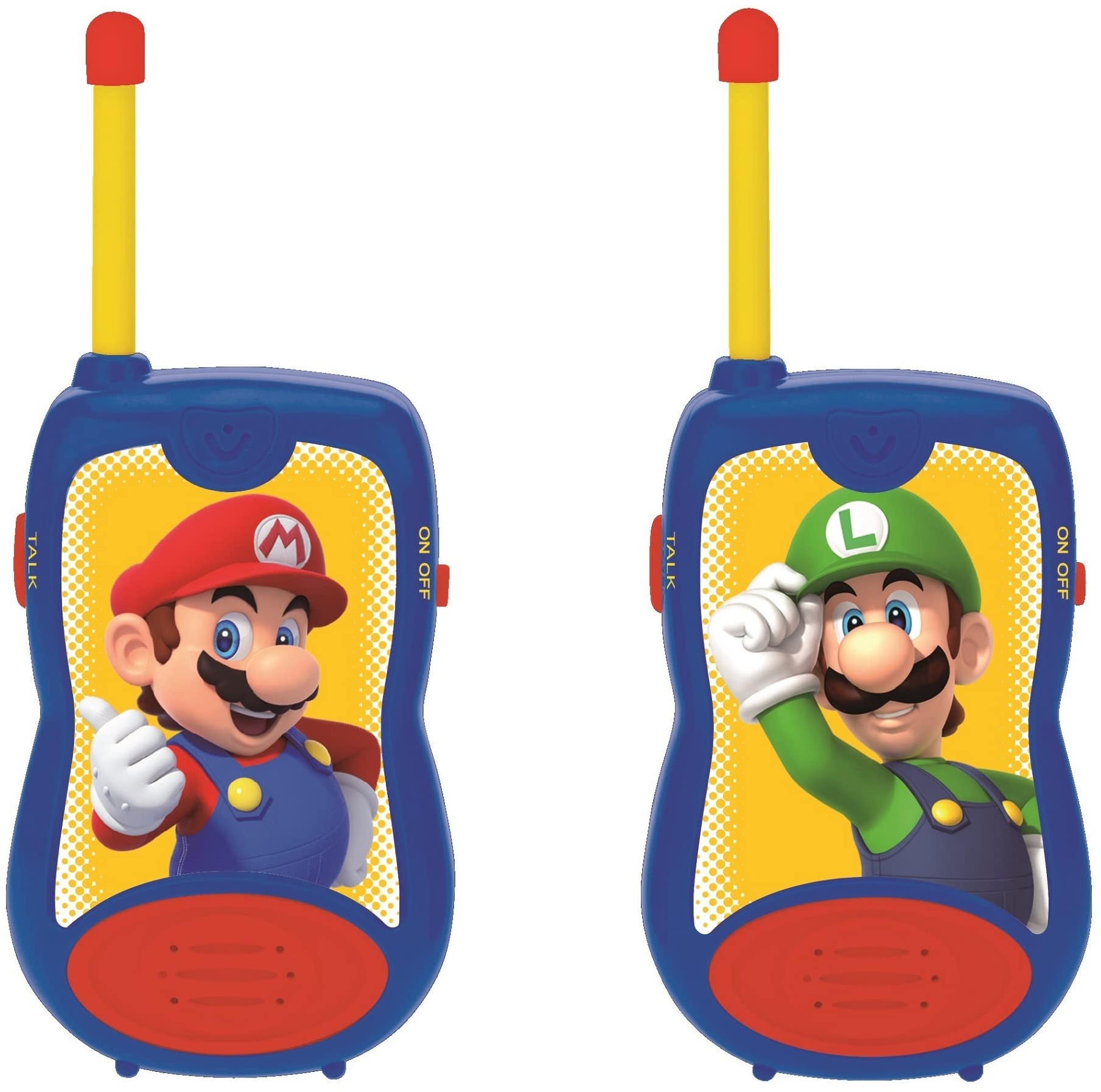 Lexibook TW12NI Brothers Nintendo Super Mario Walkie-Talkies, Gürtelclip, Batterie, für Kinder/Jungen, Blau/Rot
