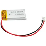 PKCELL LP-552035 Lithium-Polymer / LiPo Akku, 3,7V, 350mAh mit 2 Pin JST Stecker