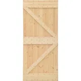 vidaXL Kiefer Massivholz rechts 90 x 210 cm braun