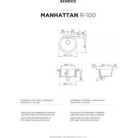 Schock Manhattan R-100 Unterbau croma + Excenterbetätigung