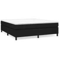 VidaXL Boxspringbett mit Matratze Schwarz 180x200 cm Stoff