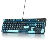 SOLIDEE Verkabelte mechanische Gaming-Tastatur in voller Größe,104 Tasten kabelgebundene Tastatur,RGB Hintergrundbeleuchtung&Nummernblock,NKRO mechanische Tastatur für Windows Laptop(104 Monstor(B))