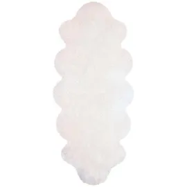 Heitmann-Felle Doppel-Lammfell Fellteppich 62 x 175 cm Weiß