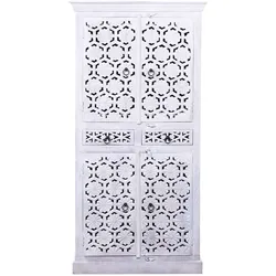 Vintage Schrank Kleiderschrank Hamada Weiss