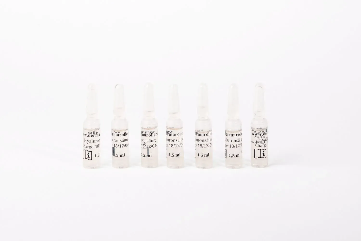 Dermaroller hyaluronzuur-ampullen (pakket van 7) 7 St