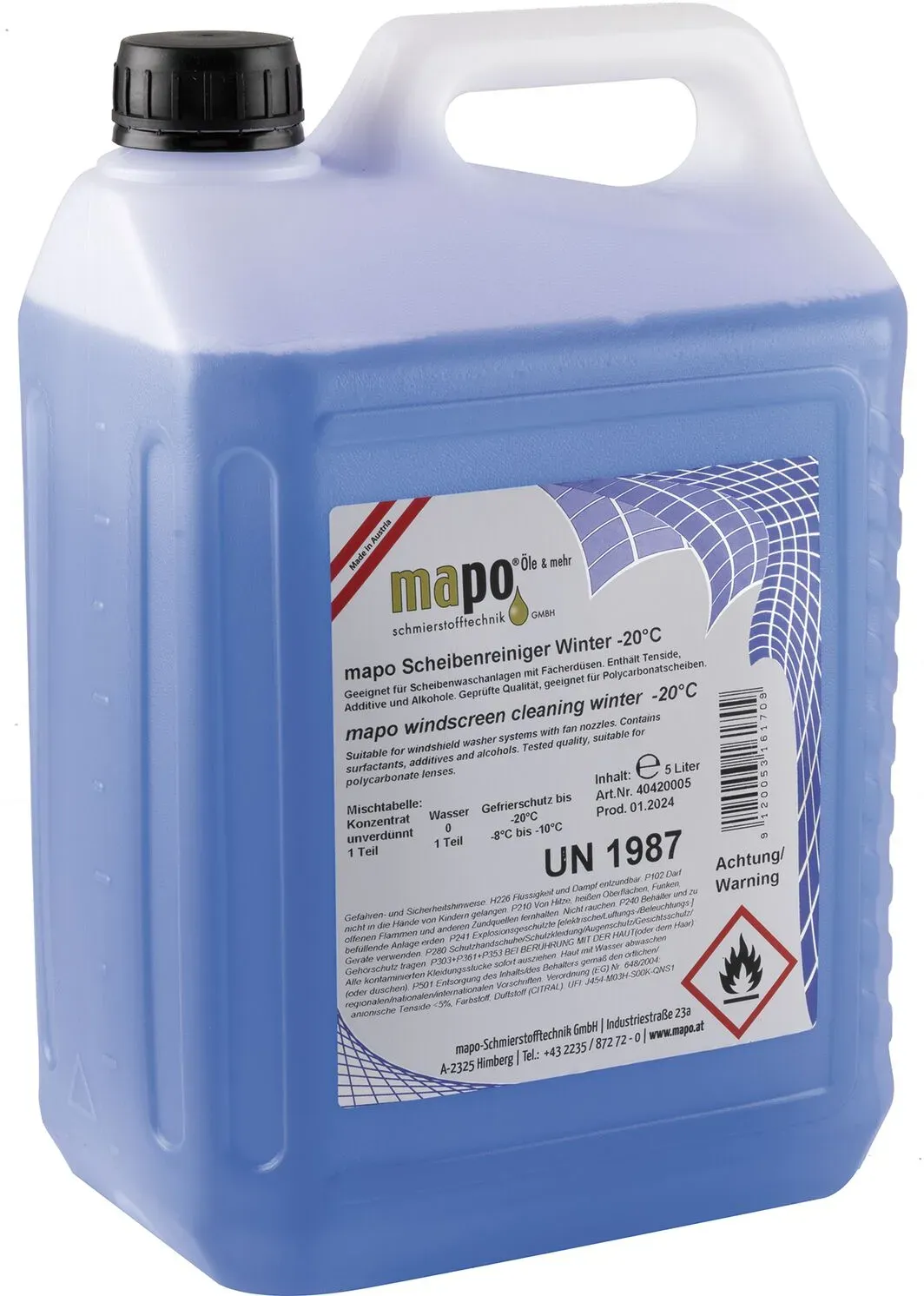 Mapo Scheibenfrostschutz Fertiggemisch -20°C / 5l