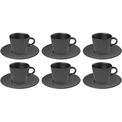 Villeroy & Boch Manufacture Rock Kaffee Set schwarz 12-teilig