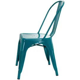 MID.YOU Stuhl, Petrol, Metall, konisch, 44x84x54 cm, stapelbar, Esszimmer, Stühle, Esszimmerstühle,