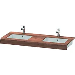 Duravit DuraStyle Waschtisch-Konsole DS829C07979 55x80x10cm, 2 Ausschnitte, Nussbaum natur