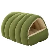 Winterhöhle – Abnehmbares Und Waschbares Kissen, Geschlossenes Katzenbett Für Den Winter – Warmes Nest, Schlafbett, Welpenhaus, Kleine Hundehöhle Für Den Innenbereich, Wohnzimmer, Garten, Hof