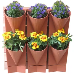 VCM 4er Set Pflanzengefäß   Entwicklung und Herstellung aus Deutschland   Maße H. 80 x B. 15 x T. 12 cm   Wandgarten - Blumenkasten