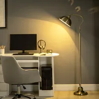 Homcom Stehlampe Retro Bogenlampe 40 W Bronze