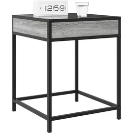 vidaXL Nachttisch mit Infinity-LED Grau Sonoma 40x40x51 cm