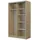 masseno Schiebetürenschrank LUBERO 120 x 210 x 60 cm Braun