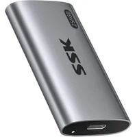 SSK 256GB Externe SSD Festplatte, Portable SSD bis zu 550 MB/s Schnelle External SSD USB 3.2 Gen2 USB C SSD für iPhone 15/Pro, Windows, Mac, Android Mit LED-Licht, Trim, SMART Unterstützt