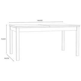 Forte Lewisville 160,4 x 76,6 x 90 cm grau