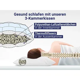 ZOLLNER Deluxe Kissen 40 x 80 cm Weiß