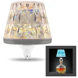 REV Ritter REV LAMPRUSCO CRISTAL Akku Flaschenlampe – RGB Tischlampe kabellos 130lm 1,6W 2500mAh – Flaschenlicht dimmbar in versch. Farben – Touch Tischleuchte für innen & außen IP54