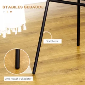 Homcom Esszimmerstühle PE-Rattan, Stahl
