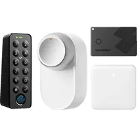 SwitchBot Smart-Lock-System Ultra Bundle weiß, Keypad Touch, Hub Mini