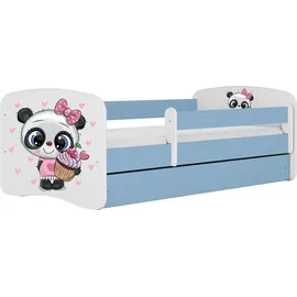 raumhirsch furniture Kinderbett Panda 80 x 180 cm Holzwerkstoff blau