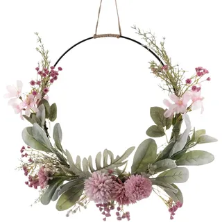 Türkränze, Türkranz Dekoration, Rosa Türkranz Künstliche Blumenkranz, Frühlings Sommer Für Die Haustür Im Freien, Türkranz Ostern Haustür, Frühlingsdeko Fensterdeko Hängend