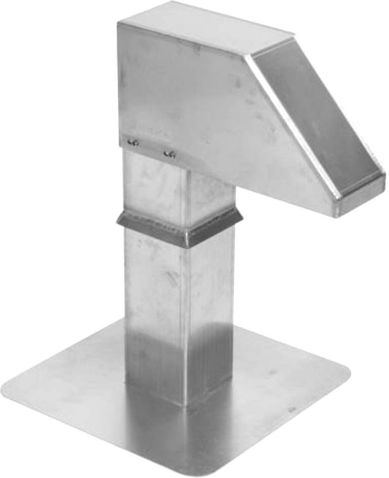 LINUM | Aluminium-Dachdurchführung | Auslass 125×125 mm