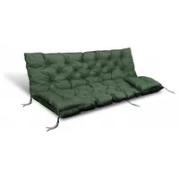 Kinggarden Gesteppte Gartenbank Kissen Wasserdicht mit 2X Seitenkissen 42x42