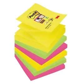 Post-it Post-it® Super Sticky Z-Notes Carnival Haftnotizen extrastark R3306SR farbsortiert, 6 Blöcke