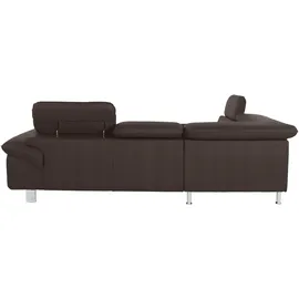 Cotta Ecksofa »Driver L-Form«, mit Kopfteilverstellung, wahlweise mit Bettfunktion & Bettkasten braun