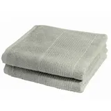 Duschtuch 2 x 70 x 140 cm steingrau