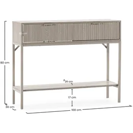 VS Venta-stock Lluvia Konsolentisch 100x80x30 cm Braun