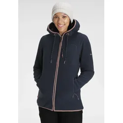 Fleecejacke POLARINO, Damen, Gr. 42, blau (marine), Fleece, Obermaterial: 100% Polyester, sportlich, hüftlang, Langarm, Jacken, für kalte Tage, aus Fleece, modischer Stil