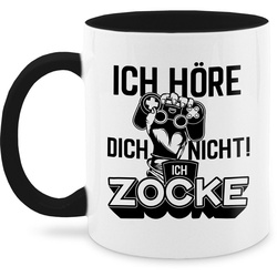 Shirtracer Tasse Ich höre dich nicht ich zocke – Fun Gamer Geschenk Nerd Zocker Geschen, Keramik, Kaffeetasse Hobby Geschenk schwarz