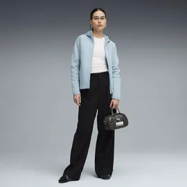 Puma Sweatjacke "EvoStripe Kapuzenjacke Damen", Damen, Gr. S, seafoam blau, Obermaterial: 77% Baumwolle, 23% Polyester. Taschenfutter: 100% Baumwolle. Einsatz: 81% Baumwolle, 19% Polyester, Sweatjacken Sweatjacke